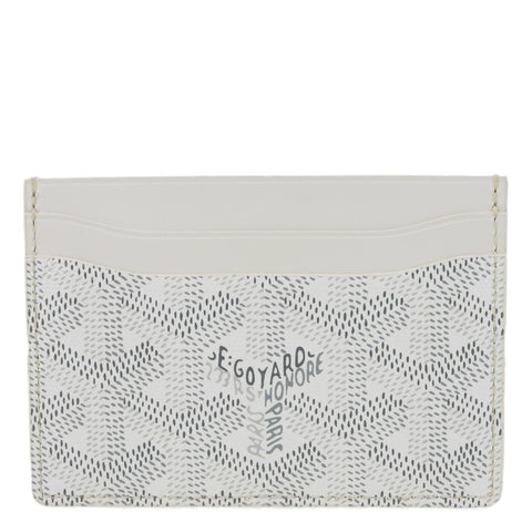GOYARD Saint-Sulpice Coated Canvas Card Holder White