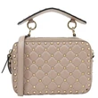 VALENTINO Garavani Rockstud Spike Quilted Leather Crossbody Bag Rose Pink