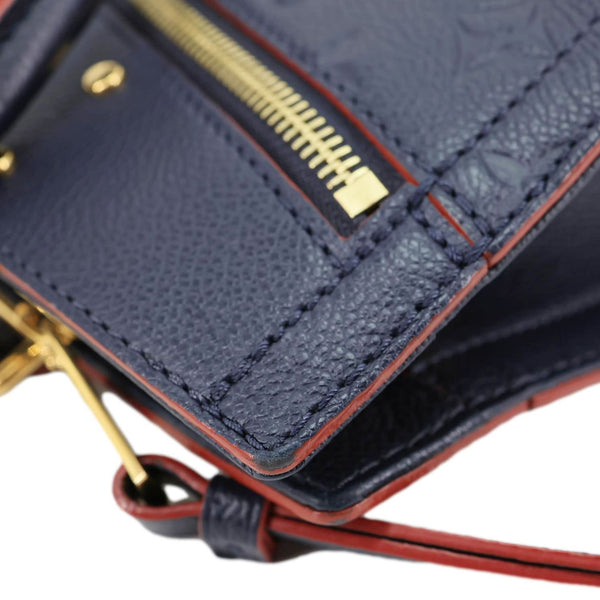 LOUIS VUITTON Sully PM Monogram Empreinte Leather Shoulder Bag Marine Rouge