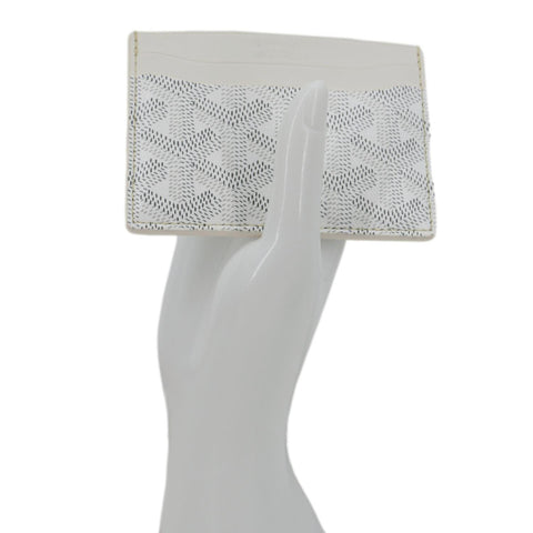 GOYARD Saint-Sulpice Coated Canvas Card Holder White
