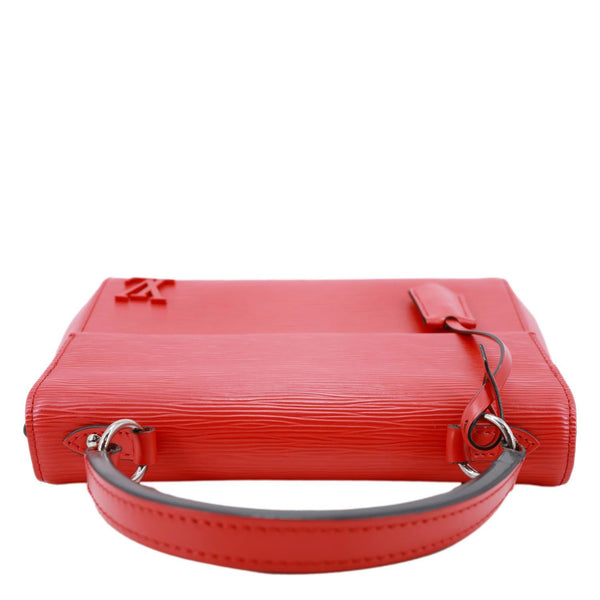 LOUIS VUITTON Cluny MM Epi Leather Top Handle Crossbody Bag Red