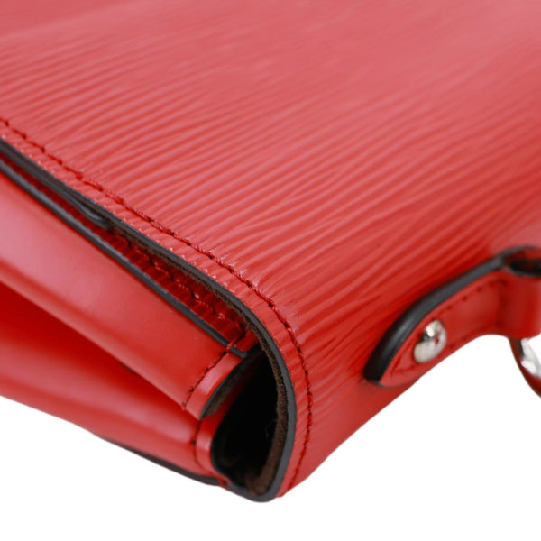 LOUIS VUITTON Cluny MM Epi Leather Top Handle Crossbody Bag Red
