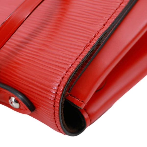 LOUIS VUITTON Cluny MM Epi Leather Top Handle Crossbody Bag Red