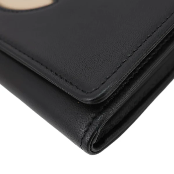 CHANEL CC Logo Quilted Leather Long Wallet Black