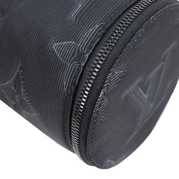 LOUIS VUITTON 2054 Expandable Polochon Nylon Shoulder Bag Black