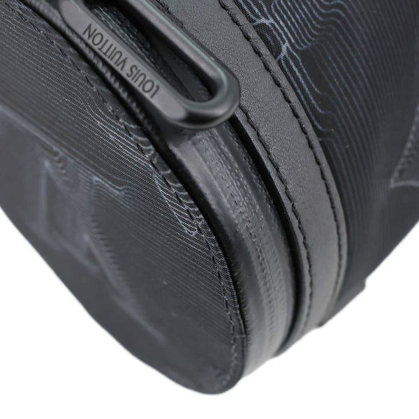 LOUIS VUITTON 2054 Expandable Polochon Nylon Shoulder Bag Black