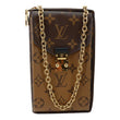 LOUIS VUITTON Metis Reverse Monogram Canvas Vertical Zippy Chain Wallet Brown