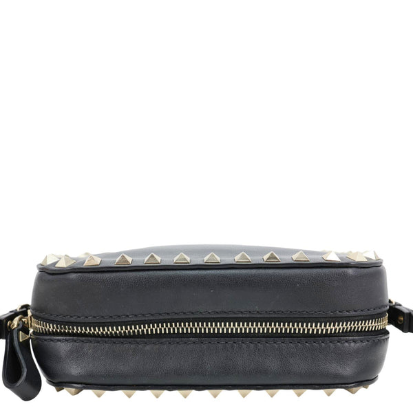 VALENTINO Garavani Rockstud Small Smooth Leather Crossbody Bag Black