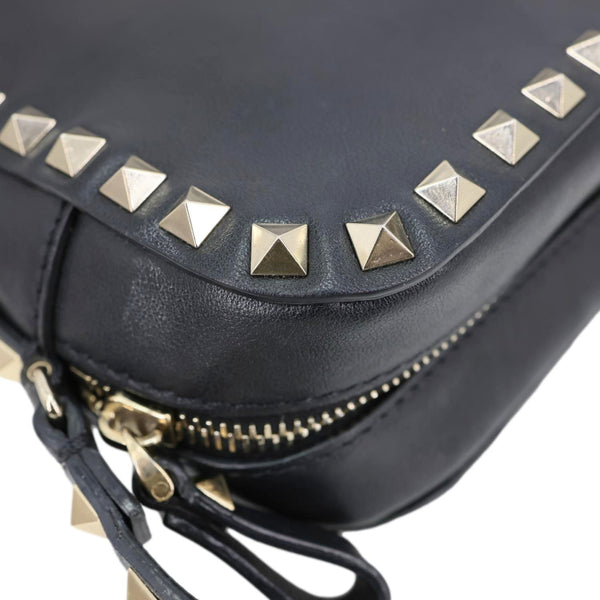 VALENTINO Garavani Rockstud Small Smooth Leather Crossbody Bag Black