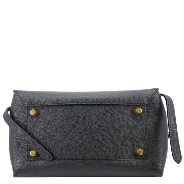 CELINE Belt Grained Calfskin Leather 2Way Shoulder Bag  Black