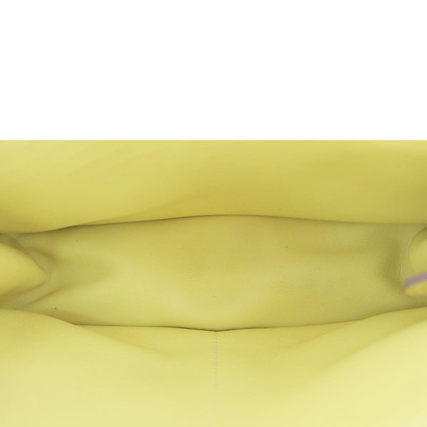 HERMES Halzan 22 Swift Leather Crossbody Bag Yellow