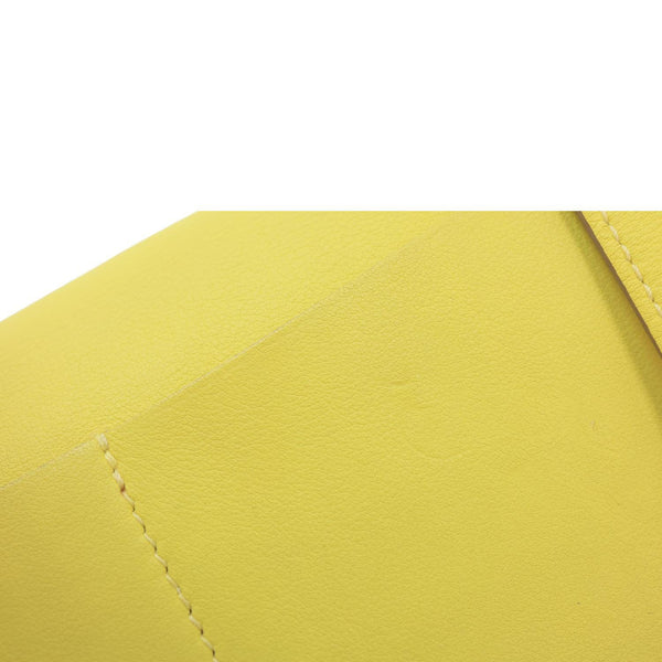 HERMES Halzan 22 Swift Leather Crossbody Bag Yellow