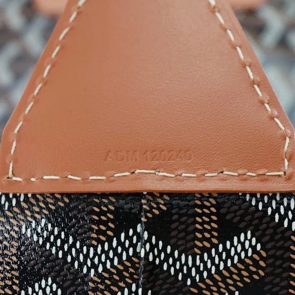 GOYARD Bowling 55 Chevron Print Coated Canvas Duffle Bag Brown
