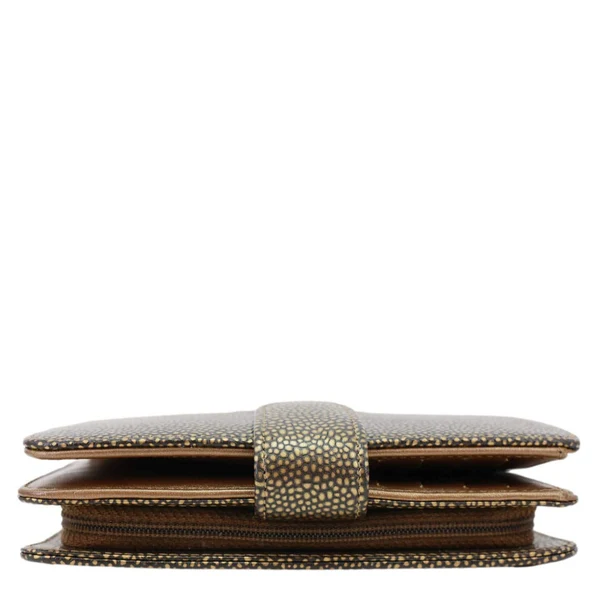 CHANEL Timeless CC Caviar Leather Zipped Pocket Wallet Gold
