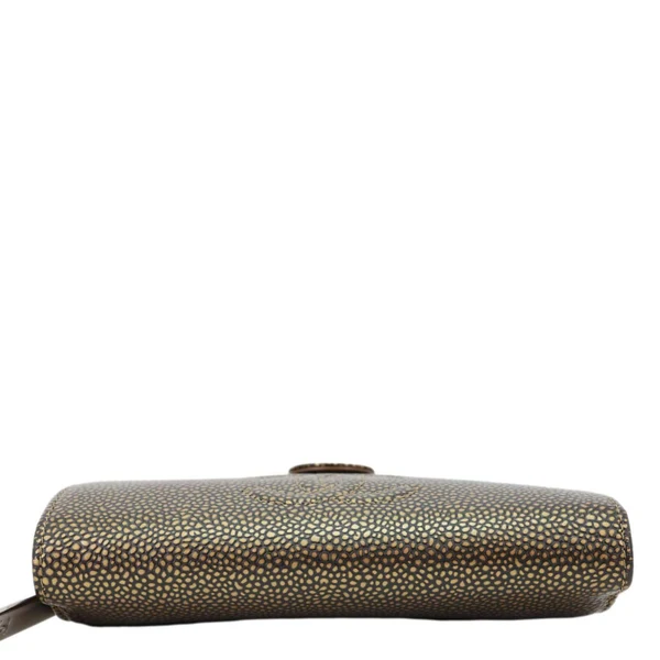 CHANEL Timeless CC Caviar Leather Zipped Pocket Wallet Gold