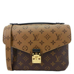 LOUIS VUITTON Metis Pochette Reverse Monogram Canvas Crossbody Bag Brown