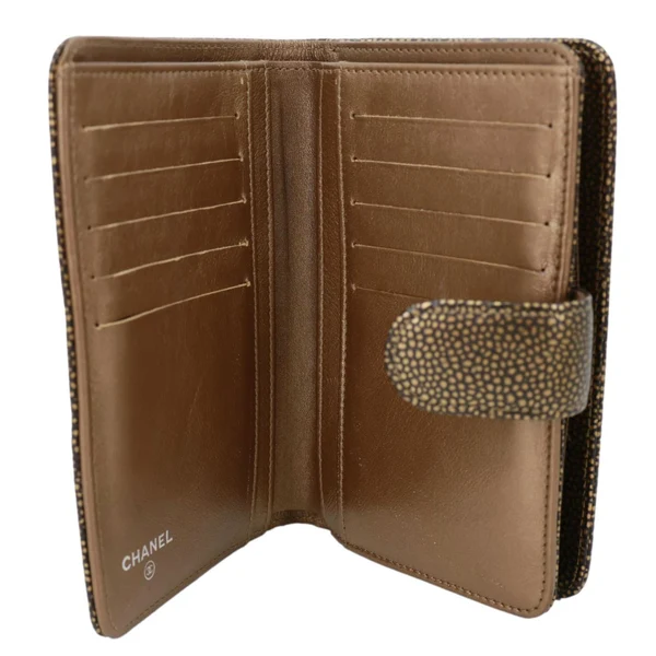 CHANEL Timeless CC Caviar Leather Zipped Pocket Wallet Gold