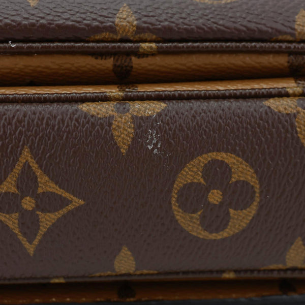 LOUIS VUITTON Metis Pochette Reverse Monogram Canvas Crossbody Bag Brown