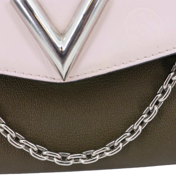 LOUIS VUITTON Very Calfskin Leather Saddle Shoulder Bag Khaki Green