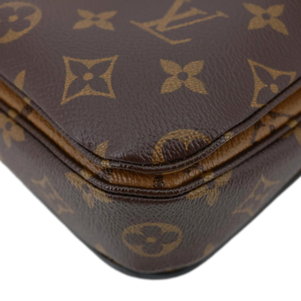 LOUIS VUITTON Metis Pochette Reverse Monogram Canvas Crossbody Bag Brown