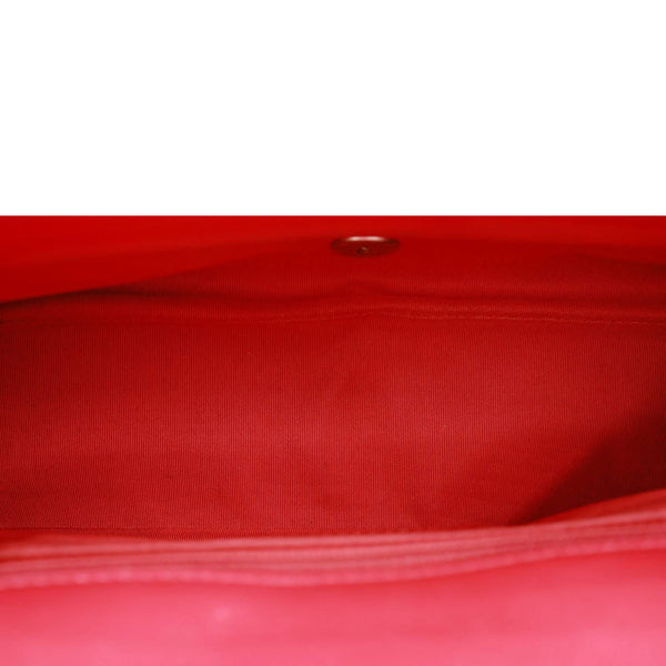 CHANEL Mademoiselle Chic Flap Medium Leather Shoulder Bag Red