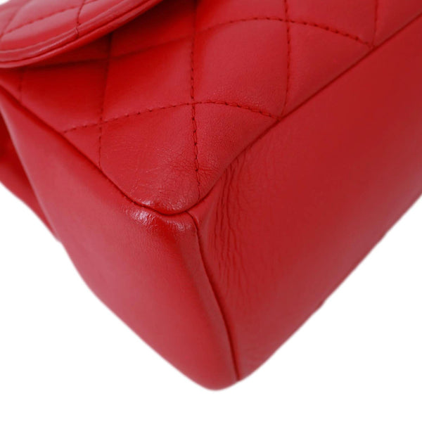 CHANEL Mademoiselle Chic Flap Medium Leather Shoulder Bag Red