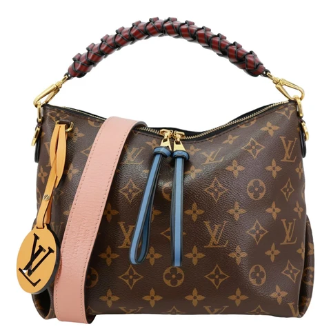 LOUIS VUITTON Beaubourg Mini Monogram Canvas Hobo Bag Bordeaux
