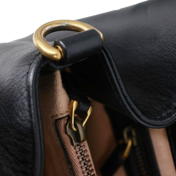 GUCCI GG Marmont Medium Calfskin Matelasser Leather Tote Shoulder Bag Black 443505