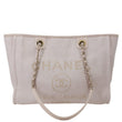 CHANEL Deauville Small Mixed Fibers Canvas Tote Bag Light Pink