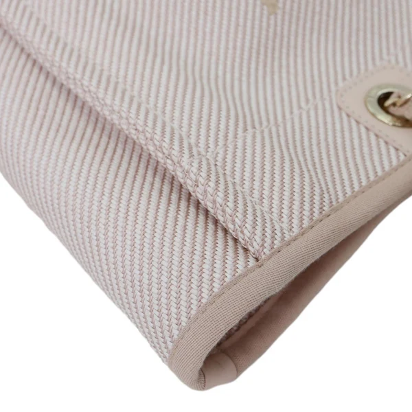 CHANEL Deauville Small Mixed Fibers Canvas Tote Bag Light Pink