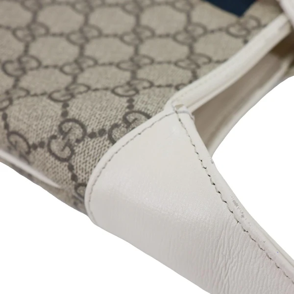 GUCCI Jackie 1961 Small GG Supreme Canvas Hobo Bag Beige 636706
