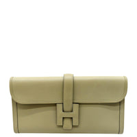 HERMES Jige Elan 29 Calfskin Leather Clutch Wallet Trench