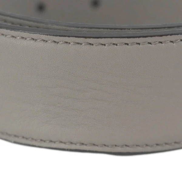GUCCI Interlocking G Leather Belt Size 85.34 Gray 546386