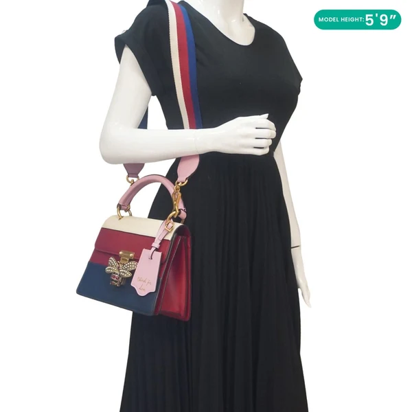 GUCCI Queen Margaret Bee Blind For Love Leather Shoulder Bag Multicolor 476541