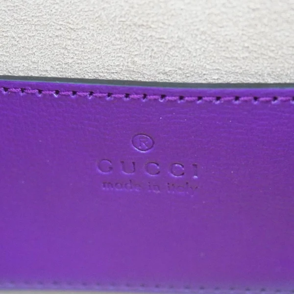 GUCCI Horsebit 1955 mini Leather Shoulder Bag Purple 724713