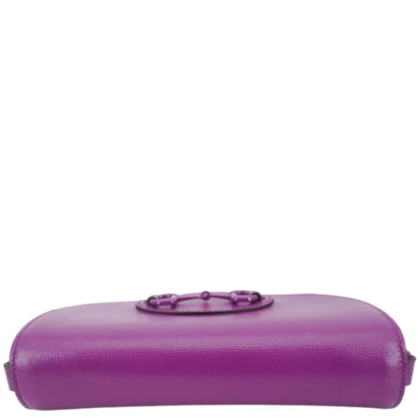 GUCCI Horsebit 1955 mini Leather Shoulder Bag Purple 724713
