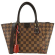 LOUIS VUITTON Caissa MM Damier Ebene Tote Bag Brown