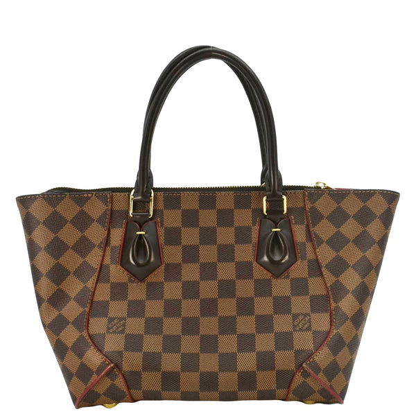 LOUIS VUITTON Caissa MM Damier Ebene Tote Bag Brown