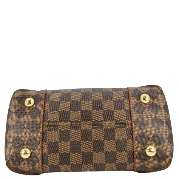 LOUIS VUITTON Caissa MM Damier Ebene Tote Bag Brown