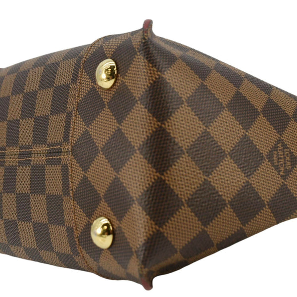 LOUIS VUITTON Caissa MM Damier Ebene Tote Bag Brown