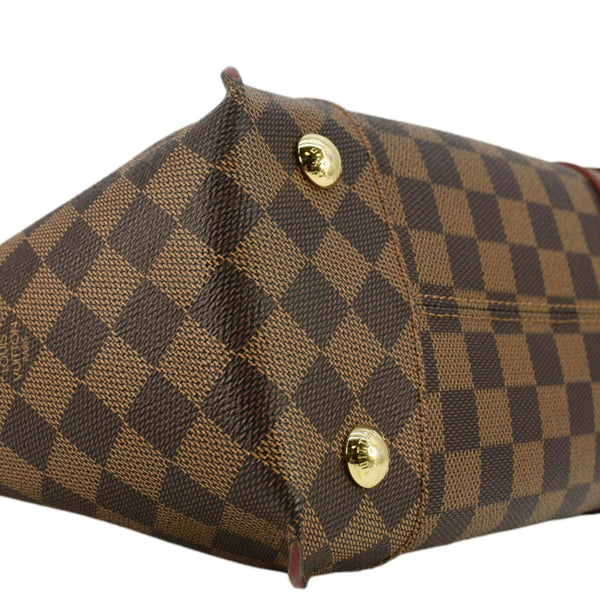 LOUIS VUITTON Caissa MM Damier Ebene Tote Bag Brown