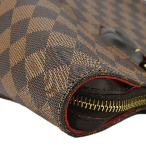 LOUIS VUITTON Caissa MM Damier Ebene Tote Bag Brown