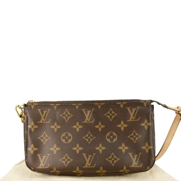 LOUIS VUITTON Pochette Accessories NM Monogram Canvas Pouch Bag Brown