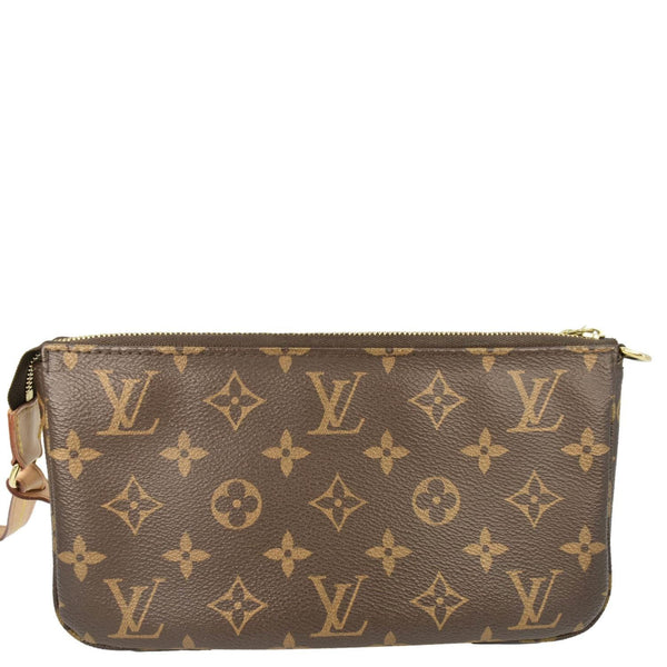 LOUIS VUITTON Pochette Accessories NM Monogram Canvas Pouch Bag Brown