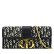CHRISTIAN DIOR 30 Montaigne Oblique Jacquard Crossbody Clutch Blue