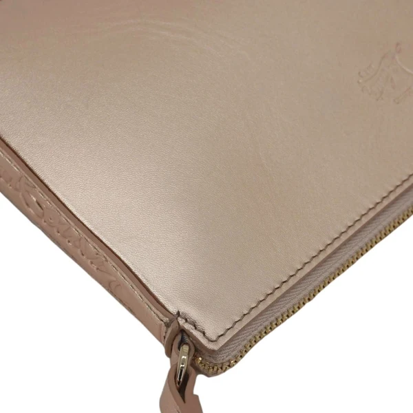 CHRISTIAN LOUBOUTIN Loubila Metallic Nappa Leather Tote Bag Leche