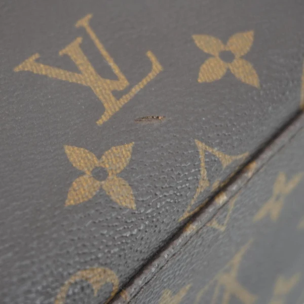 LOUIS VUITTON Kitan Monogram Macassar Canvas Top Handle Bag Brown