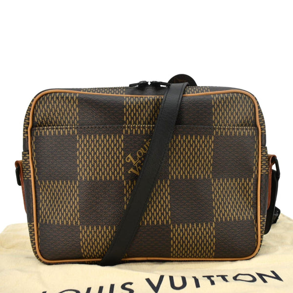 LOUIS VUITTON X Nigo Nil Monogram Ebene Canvas Messenger Bag Brown