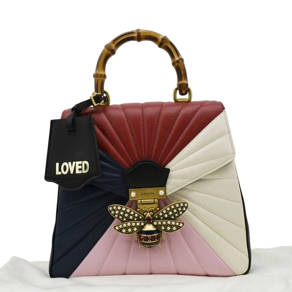 GUCCI Queen Margaret Quilted Leather Backpack Bag front sideGUCCI Queen Margaret  Backpack Multicolor front 