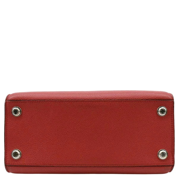 LOUIS VUITTON City Steamer PM Leather Tote Bag Red